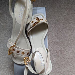 Franco Sarto leather strappy heels